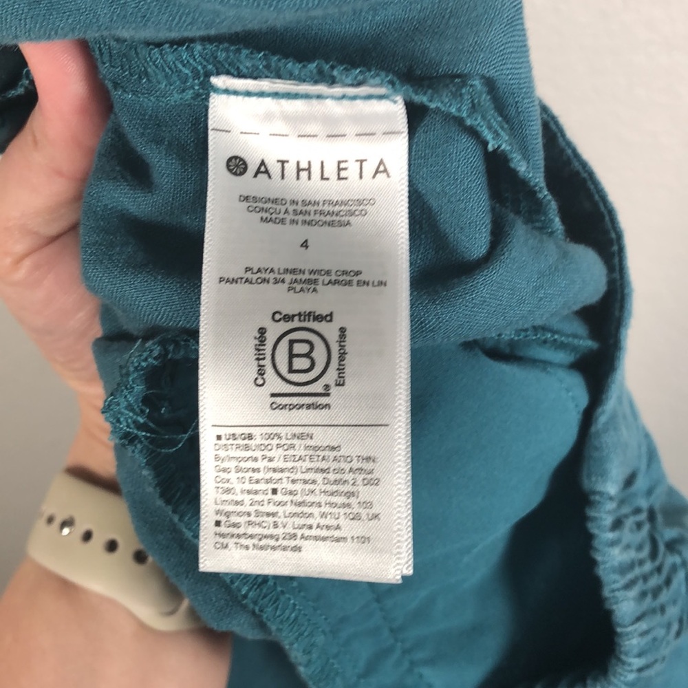 Athleta Teal Wide Leg Pants - Picture 8 of 9
